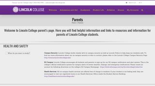 Parents - Lincoln College