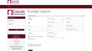 Provider Search - Lincoln (vision)