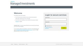 Login to secure services - Fund Manager
