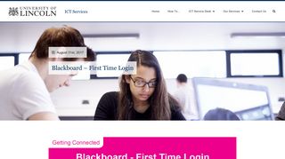 Blackboard - First Time Login - ICT Services - University of Lincoln