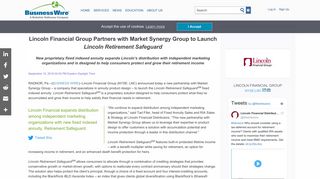 Lincoln Financial Group Partners with Market Synergy Group to ...