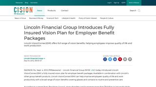 Lincoln Financial Group Introduces Fully Insured Vision Plan for ...