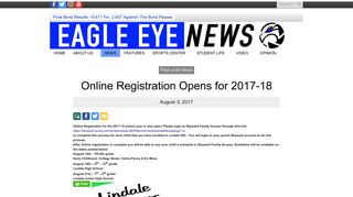Online Registration Opens for 2017-18 – Eagle Eye