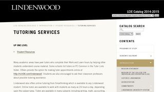 Lindenwood University - Tutoring Services