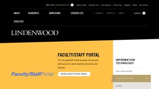 Faculty/Staff Portal | IT Applications | Lindenwood University