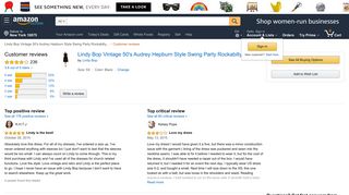 Amazon.com: Customer reviews: Lindy Bop Vintage 50's Audrey ...
