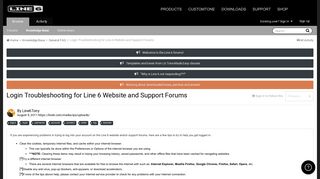 Login Troubleshooting for Line 6 Website and Support Forums ...