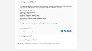 QR code login steps - Help Center | LINE