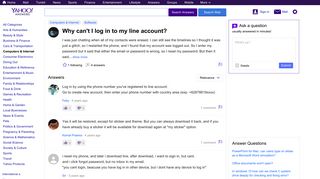 Why can't I log in to my line account? | Yahoo Answers