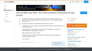 iOS Line SDK Login failed : Error User Cancelled or Interrupted ...