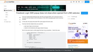 Facebook Login SDK popup does not close when opened from LINE ...