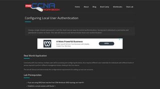 Configuring Local User Authentication | Free CCNA Workbook