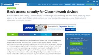Basic access security for Cisco network devices - News, Tips, and ...
