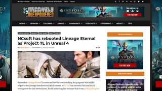 NCsoft has rebooted Lineage Eternal as Project TL in Unreal 4 ...