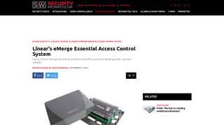 Nortek Security & Control Solutions Linear's eMerge Essential Access ...