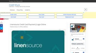 Linensource Credit Card Payment | Login Online - Credit Shure