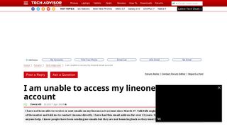 I am unable to access my lineone email account - Forum Thread ...