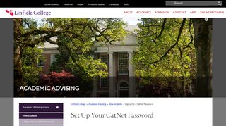 Sign up for a CatNet Password - Linfield College