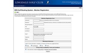Online Golf Tee Time Booking System, Lingdale Golf Club ... - BRS Golf