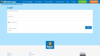 Login - DinoLingo® Language Learning For kids