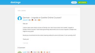 German - Lingoda or Goethe Online Courses? - Duolingo Forum