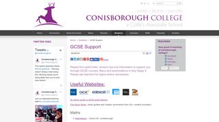 GCSE Support - Conisborough College