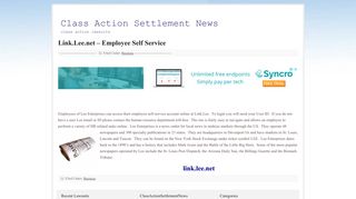 Link.Lee.net – Employee Self Service - Class Action Settlement News