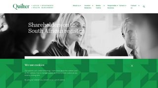 Shareholders on the South African register | Quilter plc