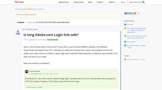 Is long Adobe.com Login link safe? | Adobe Community - Adobe Forums