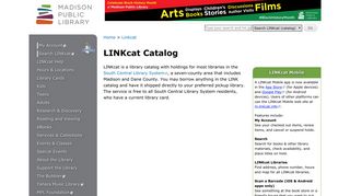LINKcat Catalog | Madison Public Library