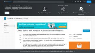 Linked Server with Windows Authentication Permissions - Database ...
