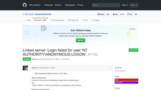 Linked server: Login failed for user 'NT AUTHORITYANONYMOUS ...