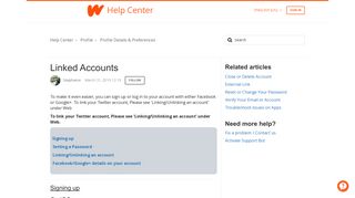 Linked Accounts – Help Center - Wattpad Support