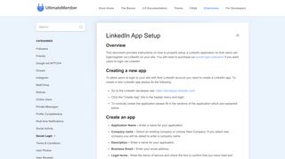 LinkedIn App Setup - Documentation | Ultimate Member