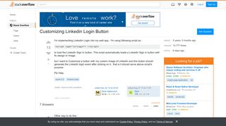 Customizing Linkedin Login Button - Stack Overflow