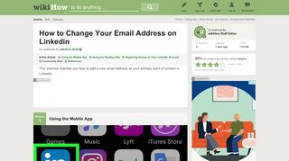 3 Ways to Change Your Email Address on Linkedin - wikiHow