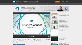 LinkedIn Elevate: The Power of Employee Activation - SlideShare