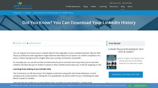 Did You Know? You Can Download Your LinkedIn History