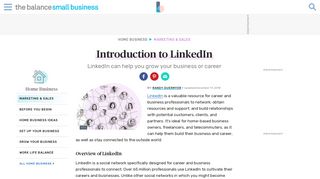 An Introduction to LinkedIn - The Balance Small Business