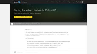 Getting Started: Mobile SDK for iOS | LinkedIn Developer Network