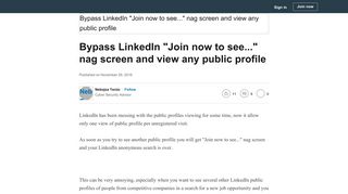 Bypass LinkedIn 