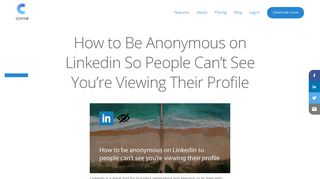 How to Be Anonymous on Linkedin So People Can't See You're ...