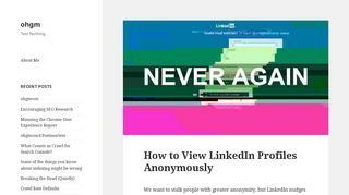 How to View LinkedIn Profiles Anonymously | ohgm
