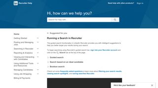 Running a Search in Recruiter | Recruiter Help - LinkedIn