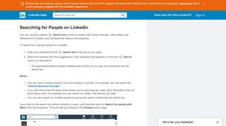 Searching for People on LinkedIn | LinkedIn Help