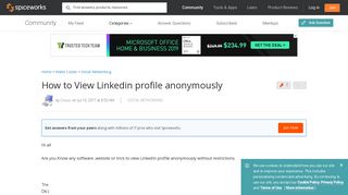 How to View Linkedin profile anonymously - Social Networking ...