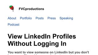 View LinkedIn Profiles Without Logging In - FVCproductions