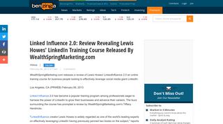 Linked Influence 2.0: Review Revealing Lewis Howes' LinkedIn ...