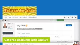 Get Free Backlinks with Linkluv - Ted van der Ende