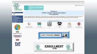 LINKS, Louisiana's Immunization Registry Web Application